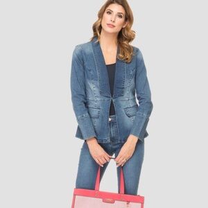 💜Joseph Ribkoff Denim Jacket Style 191976 Size 8